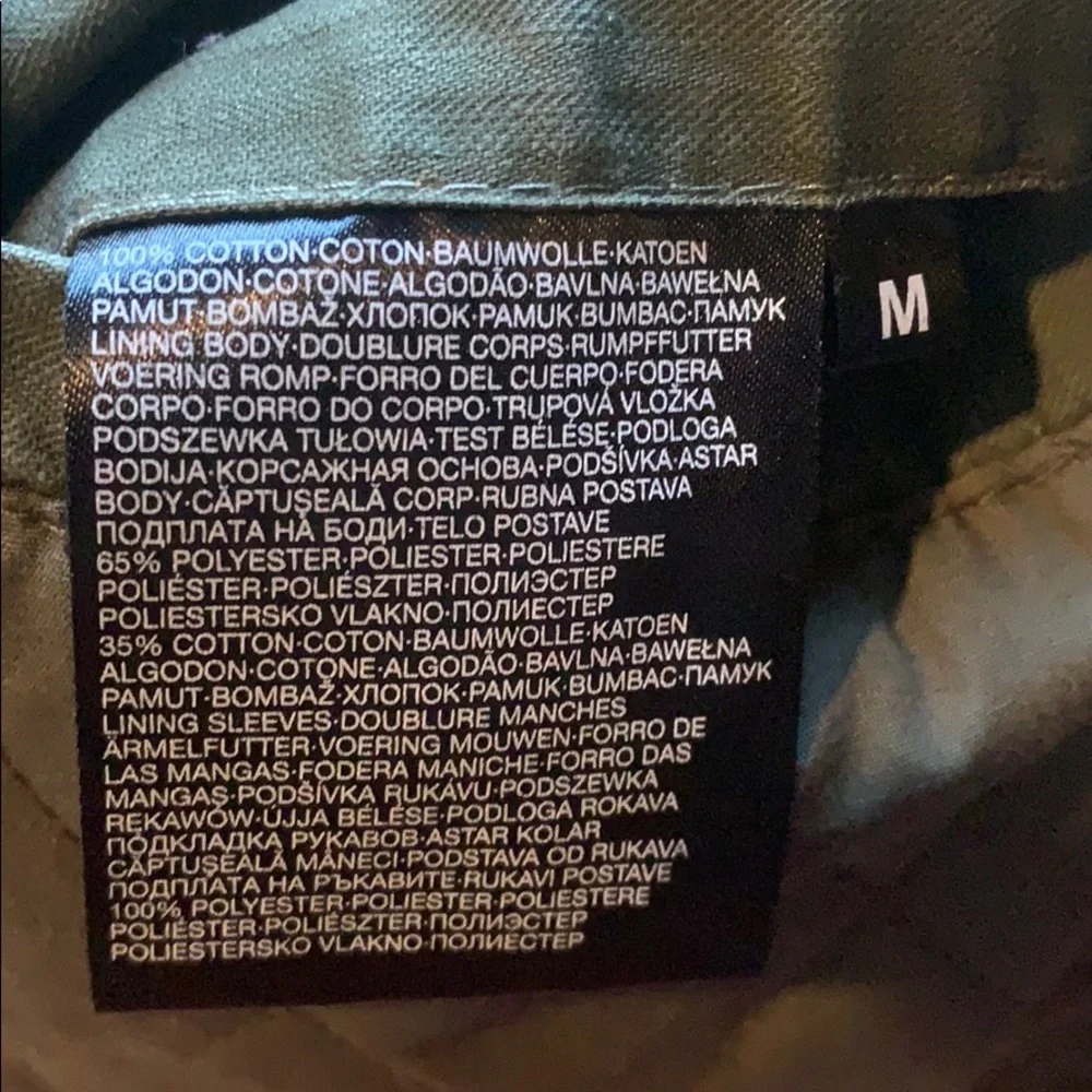 Urban District Angelo Litrico Double zip army coat sz M EUC